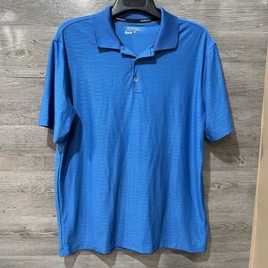 Nike‎ Golf Tour Performance Polo Shirt Mens Large Blue Dri Fit Short Sleeve